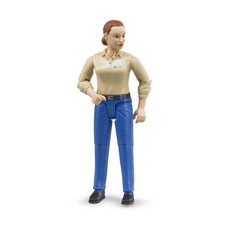 Bruder figurina femeie cu pantaloni albastri